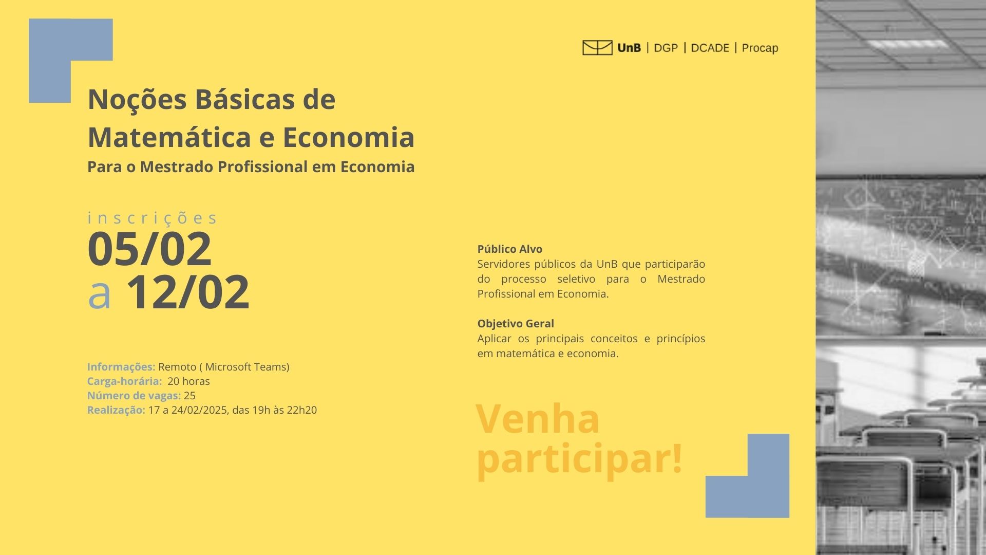 Noções Básicas de Matemática e Economia Para o Mestrado Profissional em Economia